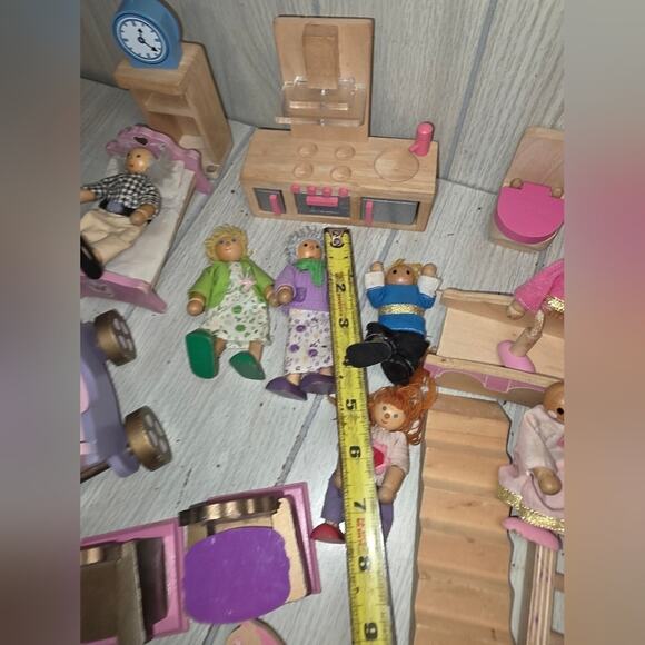 Vtg Kidkraft Wooden Dolls & Dollhouse Furniture Mixed Lot Princess Castle - Picture 5 of 16